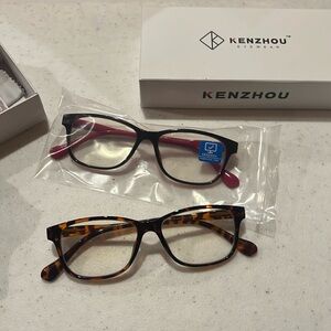 2 pair new computer eyeglasses eyewear clear lenses